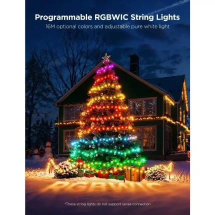 Christmas lights intelligent indoor and outdoor Christmas tree lights with shape mapping function 130+ scene mode APP controlXJ241206